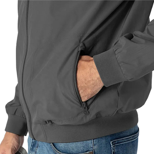 Factory Made <b>Men</b> Bomber <b>Jacket</b> Stand Collar Front Unique Color Printing Outdoor Wear OEM Winter Quick Dry Breathable - Product Image 2