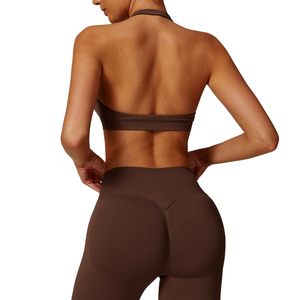 STIMULATE SPORTS WEAR Soutien-gorge de sport pour femme sans couture, respirant, écologique, léger, simple, en Spandex/Polyester, avec logo frontal, haute performance - Product Image 4