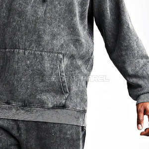 Ensemble de survêtement tendance effet délavé, matière durable, toucher confortable, style streetwear, haut et bas assortis - Product Image 6