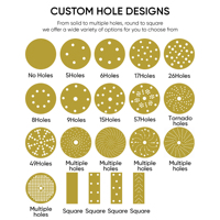 Disk Amplas Kuning 225mm 7 Inch Hook and Loop, Disk Amplas Emas Aluminium Oksida, Digunakan Kering, Abrasif, untuk Otomotif