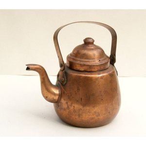 Industrial Copper <b>Kettle</b> With Handle & Lid Ayurvedic Health Benefits Home Kitchen Tabletop Tea Coffee Serving <b>Kettles</b> - Product Image 2