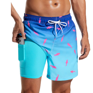 High Quality <b>Mens</b> Compression Swim <b>Trunks</b> Quick Dry Four Way Stretch Floral Printed Shorts Custom Logo OEM Wholesale Style - Product Image 5