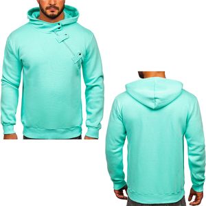 เสื้อฮู้ดผู้ชายแบบสวมใส่สบายสำหรับฤดูหนาว ผ้าผสมคอตตอนและโพลีเอสเตอร์ ซิปหน้า กันน้ำ ระบายอากาศ แห้งเร็ว กันลม - Product Image 6