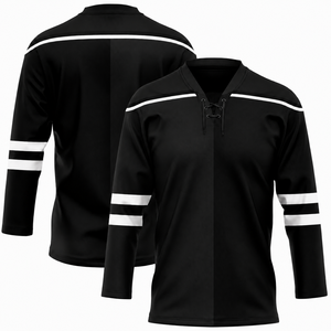 Maillot de hockey sur glace de haute qualité, nom de l'équipe imprimé sur le devant, logo, unisexe, 100% polyester, antibactérien - Product Image 3