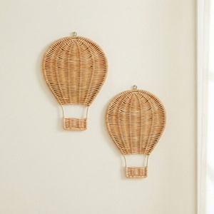 Adornos de pared de ratán natural, accesorios colgantes tejidos a mano para decoración de baby shower para niña - Product Image 4