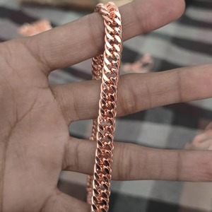 Collier chaîne à maillons en alliage de cuivre plaqué or 18 carats avec design couronne sertie de griffes, bijoux hip-hop unisexe, cadeau - Product Image 5