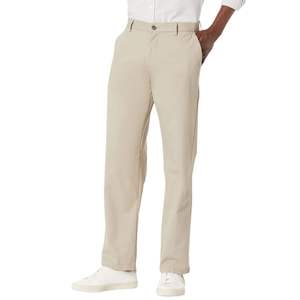 Pantalones Chinos Casuales de Golf para Hombre, Estilo Vintage, Cintura Media, Cierre Elástico, Tela Ligera de Lona, Frente Plano - Product Image 1