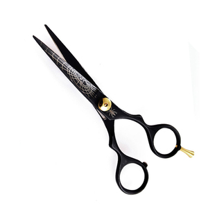 Ciseaux de coiffure en acier inoxydable allemand, lames droites et affûtées, pour usage domestique et professionnel en salon. - Product Image 4