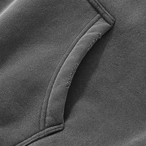Luxury Cotton 500GSM Cropped Zipper Hoodie With Custom 3D Embroidered Logo Black Thick Fleece Lightweight Men Zip up Pullover - Product Image 6