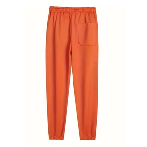 Pantalon de survêtement pour homme, orange, taille élastique avec cordon de serrage, poches latérales, décontracté, respirant, léger, pour l'automne - Product Image 2