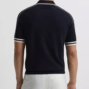 Hot Selling Premium Quality Men's Casual T-<b>Shirt</b> New Collar <b>Button</b> Style Street Look <b>Half</b> Sleeved Spandex/Cotton 220g - Product Image 6