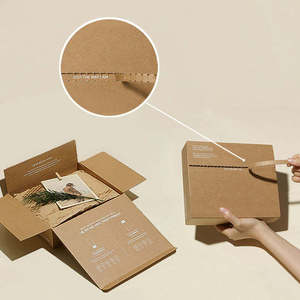 Custom Tear-Off Strip <b>Shipping</b> <b>Box</b> with Logo for Apparel - Product Image 2