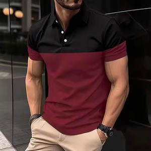 Camisa de Manga Corta para Hombre, Antiarrugas, con Estampado Digital, Tejida, Diseño Casual Sólido, Cierre de Botones, Corte Regular - Product Image 4