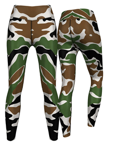 Leggings de yoga pour femme de qualité supérieure, imprimés par sublimation, 100 % polyester, écologiques, respirants, séchage rapide, taille mi-haute, longueur complète - Product Image 4