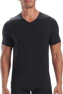 T-shirt de sport haute performance à col en V, tendance, pour homme, en polyester, tissu recyclé écologique, vêtements de sport durables - Product Image 2