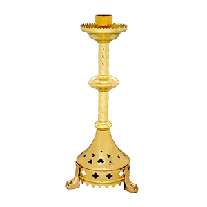Porte-bougie en laiton massif |   Support de bougie d'autel d'église traditionnel - DOUBLE VEE EXPORTS - Product Image 1