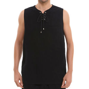 Men Spandex Cotton <b>Tank</b> <b>Top</b> V Neck Sleeveless Loose Fit Summer Casual Breathable <b>Knit</b> Shirt Quick Dry High Street Style 180g - Product Image 3