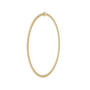 Cadena Cubana Unisex de Oro Amarillo de 18 Quilates TIMELESS con Diamantes Cultivados en Laboratorio de 7.2 Quilates, Chapada en Rodio, para Fiestas, Bodas, Eventos Glamurosos y Uso Diario - Product Image 5