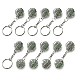 Llavero de cristal de alta calidad, aventurina verde, zafiro envuelto en alambre, llavero de piedra natural, regalos para mujeres. - Product Image 1