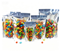 Sachet Doypack PE personnalisé avec logo imprimé en gravure, fenêtre transparente, fermeture zip, résistant à l'humidité, pour café, thé, chips de pommes de terre, sucre