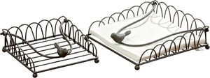 Servilletero de metal con forma de barco, diseño vintage, organizador decorativo de mesa - Product Image 2