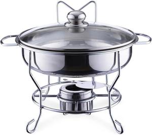 Luxury Stainless Steel Chafing Dish Arabic Calligraphy Handcrafted Hammered Buffet Food <b>Warmer</b> Serving Dish Single Unit - Product Image 2