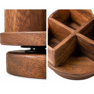 Mango Wood Rotating <b>Desk</b> Organizer with Phone Dock | Wholesale India - Product Image 2