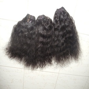 Cabello Humano Virgen Remy Indio Seven Hills Pre-Adherido con Ondas Corporales, Doble Trama a Máquina, Puntas Gruesas, 4 Onzas, Color Natural Andhra - Product Image 1