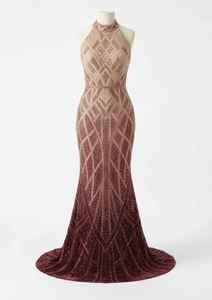 Suministro Directo de Fábrica, Elegante Vestido de Noche Largo con Cuentas Hechas a Mano para Bodas y Fiestas, Disponible a Buen Precio - Product Image 6