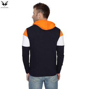Sudadera con Capucha para Hombre, Diseño Color Block, Manga Raglán, Corte Regular, Estilo Casual para Otoño, Color Sólido, Sudadera con Capucha Personalizada - Product Image 2