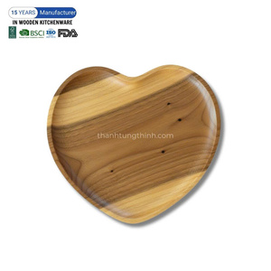 Plateau multifonctionnel en bois d'acacia, durable, écologique, de qualité commerciale, décoratif, alimentaire, facile à nettoyer, multi-formes - Product Image 5