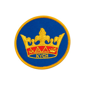 Custom Iron-On Embroidered Patch with Gold Crown Emblem for Hat & Apparel (<b>Canvas</b> Material) - Product Image 1
