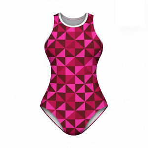 Traje de Baño Enterizo de Talla Grande de Venta Caliente al por Mayor, Corte Alto, 100% Poliéster, Secado Rápido, Impermeable, con Estampado Frontal - Product Image 4