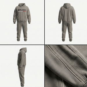 Ensemble de survêtement décontracté unisexe avec logo personnalisé imprimé, sweat à capuche et jogging, vêtements de sport, USA Europe Maluza UrbanFit Pro - Product Image 6
