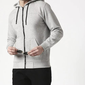 Hot Sale Men Hoodies Latest Style Solid Color Men Customized Fitness Wear <b>Zip</b> Up Hoodie With Custom Brand Logo - Product Image 1