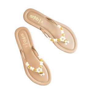 Sandales à talons décontractées beiges pour femmes CL2000 - Product Image 1