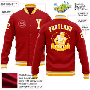 แจ็คเก็ต Letterman สั่งทำยอดนิยม เสื้อทีมเบสบอล แจ็คเก็ตบอมเบอร์ติดกระดุม ปักโลโก้ ชื่อ และหมายเลขได้ตามต้องการ สั่งตรงจากโรงงาน - Product Image 2
