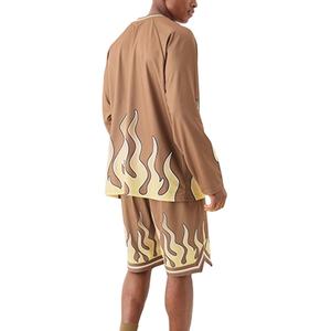 Camisetas de Manga Larga para Hombre, Diseño Lava, Sublimación, Cuello en V, Corte Regular, Estilo Urbano, Moda 2026, 100% Algodón, de la Mejor Calidad - Product Image 2