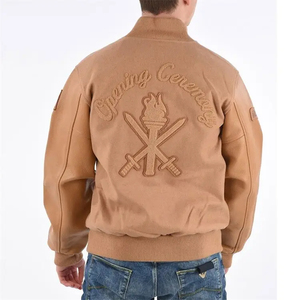 Custom Men Varsity <b>Jacket</b> Embroidered Letterman <b>Jacket</b> Wool Body Long Sleeves Casual Outerwear High Quality Men'<b>s</b> <b>Jackets</b> - Product Image 2