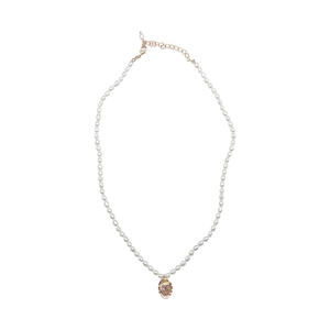 Collar de Perlas de Agua Dulce Francesas Retro de 4-5 mm, Collar Versátil con Moneda Dorada y Retrato para Mujer - Product Image 4