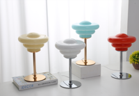 Lampe de table moderne en fer et verre avec abat-jour LED USB, idéale pour les hôtels