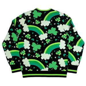 เสื้อสเวตเตอร์ถักลายการ์ตูนแบบเต็มตัว ดีไซน์เนอร์คอกลม สำหรับผู้หญิง - Product Image 3