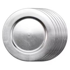 Assiette de présentation de luxe en acier inoxydable, finition dorée, pour mariage, hôtel, restaurant, banquet - Product Image 5