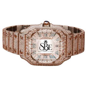 Stylish Men's Stainless Steel <b>Automatic</b> Charm Watch Custom Hip Hop Bling Design VVS Clarity Cut Moissanite Diamond - Product Image 1