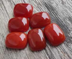 พลอยออนิกซ์สีแดงทรงคูชั่นคุณภาพสูงสำหรับทำเครื่องประดับพลอยธรรมชาติแบบเม็ดเดี่ยว 5 ชิ้น - Product Image 6