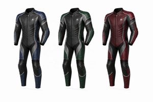Combinaison de moto en cuir une pièce Sport Touring |   Noir Bleu marine |   Fabricant OEM ODM |   Qualité de conception haut de gamme |   Vêtements de course - Product Image 5