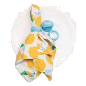 Meilleurs ronds de serviette en résine bleue avec papillon doré Design nautique Mariage Table à manger de Noël Export direct Aaliyan Craftsman - Product Image 1