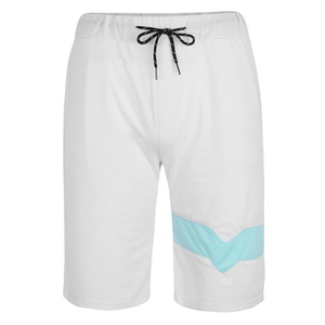 Men's Light Blue <b>White</b> Color Blocking Crew Neck T-Shirt And Shorts Set Casual Summer Wear Breathable Knitted Fabric - Product Image 6