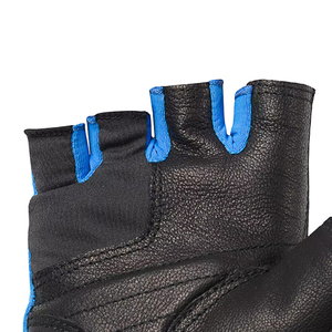Leather <b>Half</b> Finger Racing Gloves With Drawstring Closure For Riding Unisex Non <b>Slip</b> Design - Product Image 3