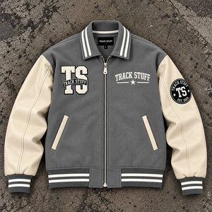 Veste de baseball personnalisée pour homme, style Varsity, en laine et coton, manches en cuir PU, logo brodé personnalisé, streetwear, hiver - Product Image 4
